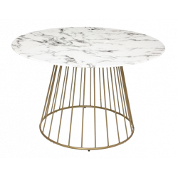 MESA DE COMEDOR RAYO - MÁRMOL BLANCO