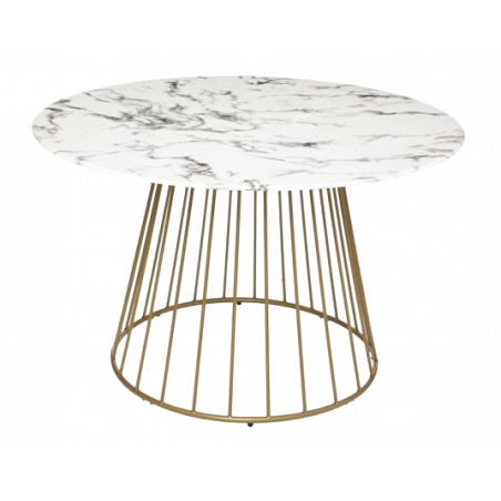 MESA DE COMEDOR RAYO - MÁRMOL BLANCO