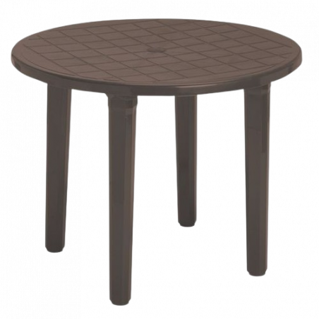 MESA DE JARDÍN REDONDA 90CM - WENGUE