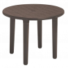 MESA DE JARDÍN REDONDA 90CM - WENGUE