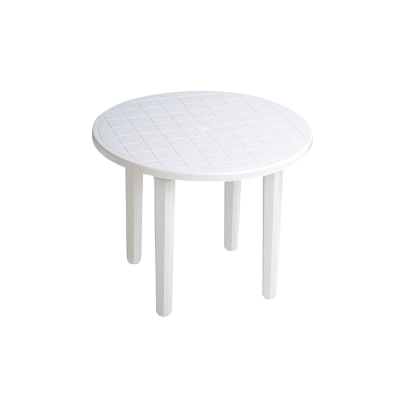 MESA DE JARDÍN REDONDA 90CM - BLANCO