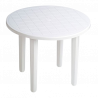 MESA DE JARDÍN REDONDA 90CM - BLANCO