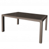 MESA ELEGANTE EXTERIOR DE RATÁN MARRÓN