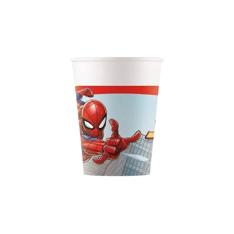 VASO DE PAPEL SPIDERMAN - 6 UDS
