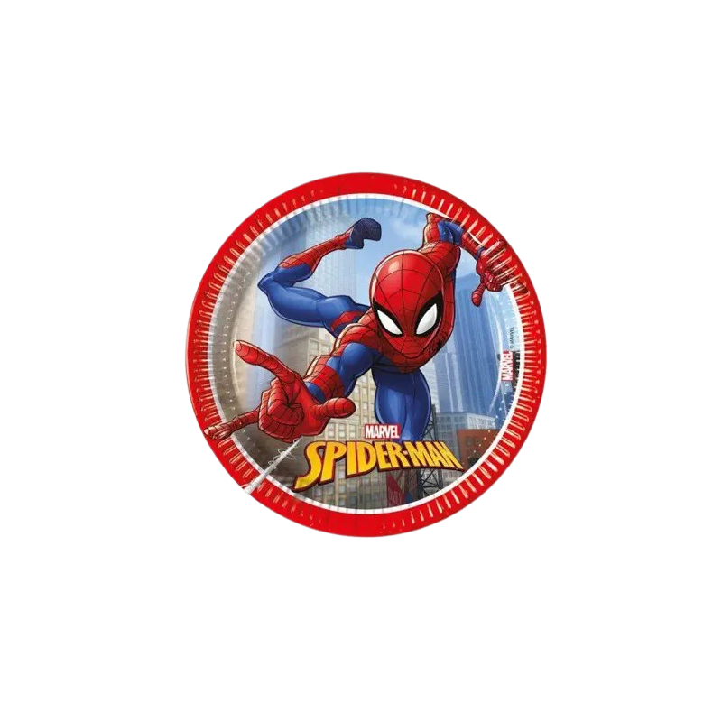 PLATO DE CARTÓN SPIDERMAN 20 CM