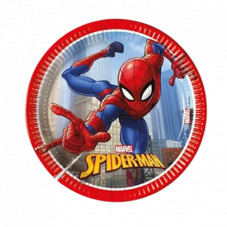 PLATO DE CARTÓN SPIDERMAN 20 CM