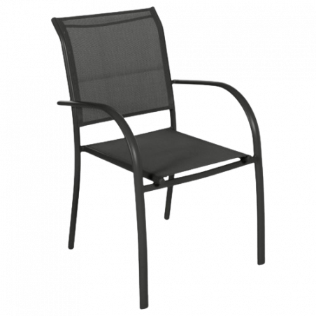 SILLA APILABLE PIAZZA EN GRIS GRAFITO