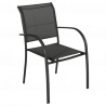SILLA APILABLE PIAZZA EN GRIS GRAFITO