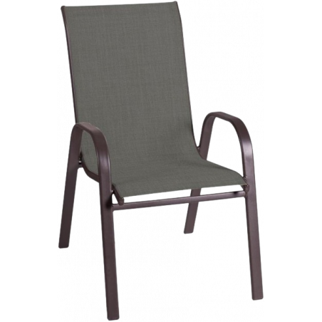 SILLA DE JARDÍN NEREA - ACERO Y TEXTILENO MARRÓN