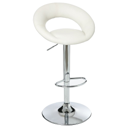 SILLA DE BAR ALTA REGULABLE/TABURETE ALTO SASHA EN BLANCO