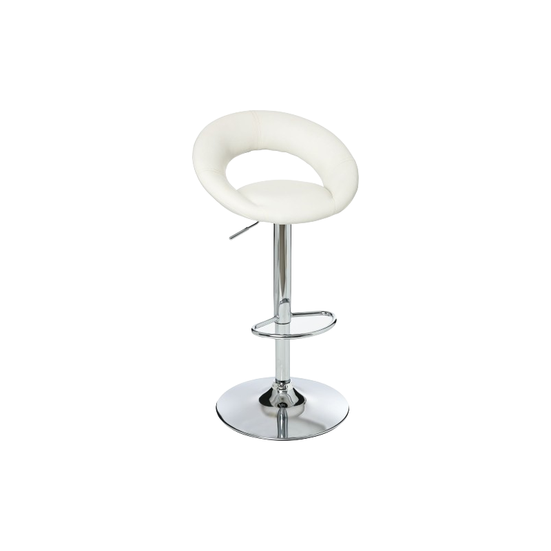 SILLA DE BAR ALTA REGULABLE/TABURETE ALTO SASHA EN BLANCO