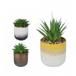 SUCULENTA ARTIFICIAL 'NATURAL LIVING' POT CERÁMICO
