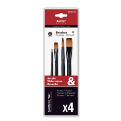 PINCELES FIBRA SINTÉTICA N6-N16 PACK 4