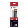 PINCELES FIBRA SINTÉTICA N6-N16 PACK 4