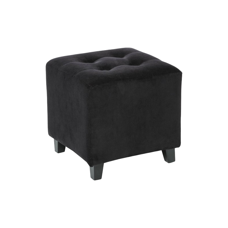 TABURETE LEANDRE - TERCIOPELO NEGRO