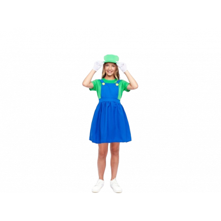 DISFRAZ DE FONTANERA VERDE PARA NIÑA