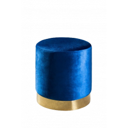 TABURETE PUFF EN TERCIOPELO NAVY