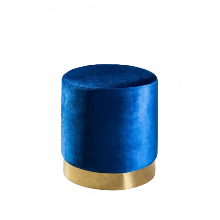 TABURETE PUFF EN TERCIOPELO NAVY