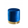 TABURETE PUFF EN TERCIOPELO NAVY