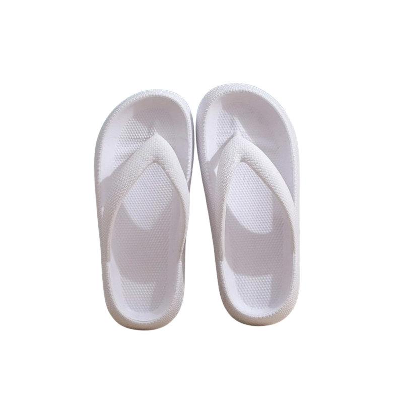 CHANCLAS DE MUJER CON TACÓN ELEVADO EVA - BLANCO