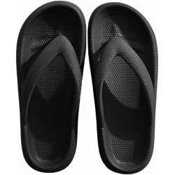 CHANCLAS DE MUJER CON TACÓN ELEVADO EVA - NEGRO