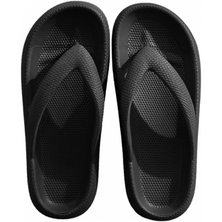 CHANCLAS DE MUJER CON TACÓN ELEVADO EVA - NEGRO