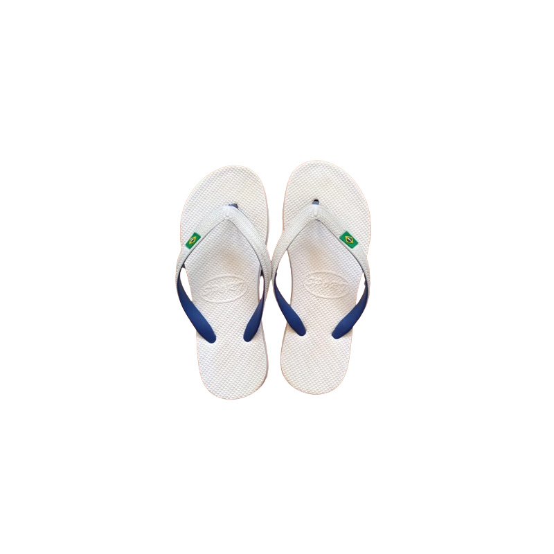 CHANCLAS HAWAI CON BANDERA - BLANCAS