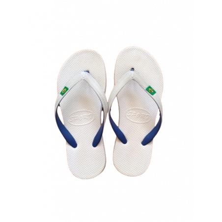 CHANCLAS HAWAI CON BANDERA - BLANCAS