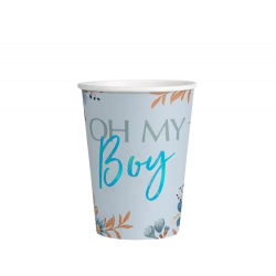 VASO DE CARTÓN OH MY BOY AZUL
