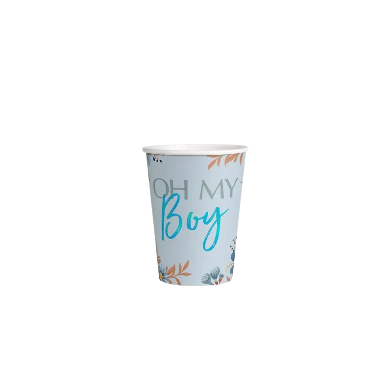 VASO DE CARTÓN OH MY BOY AZUL