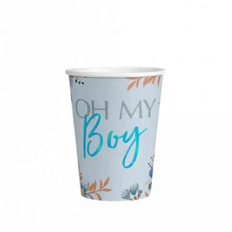 VASO DE CARTÓN OH MY BOY AZUL