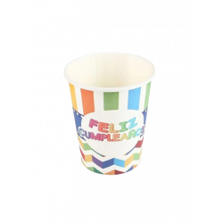 VASO DE CARTÓN FELIZ CUMPLEAÑOS