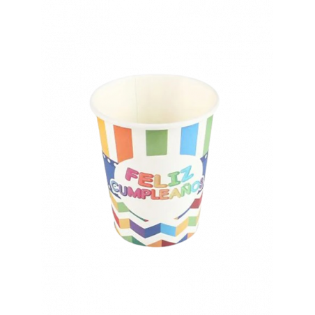 VASO DE CARTÓN FELIZ CUMPLEAÑOS