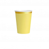VASO DE CARTÓN AMARILLO PASTEL/ORO