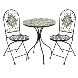 CONJUNTO DE MESA Y 2 SILLAS CAPRICE METAL