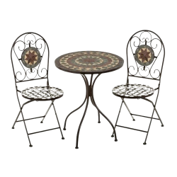 CONJUNTO DE MESA Y 2 SILLAS SIMETRIC METAL