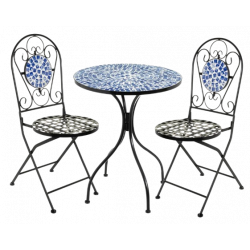CONJUNTO DE MESA Y 2 SILLAS OCEAN METAL