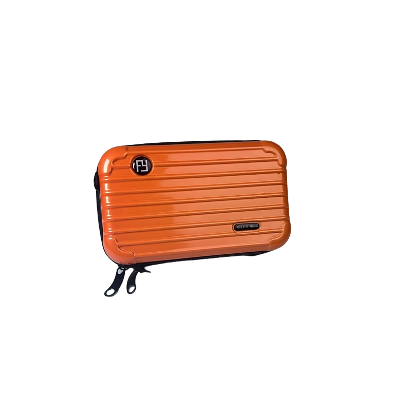 ESTUCHE DURO EN FORMA DE MALETA - NARANJA