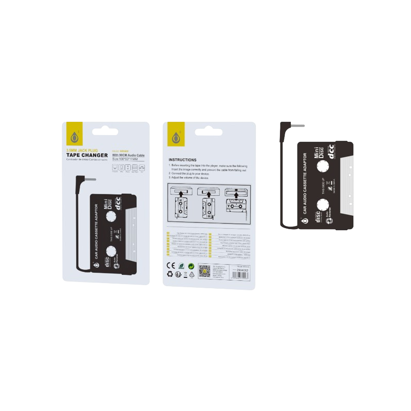 ADAPTADOR DE CASETTE PARA COCHE CON JACK ADAPTADOR DE CASETTE PARA COCHE CON JACK