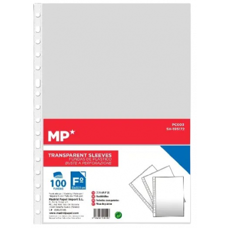 FUNDA A4 CRISTAL - PACK 100