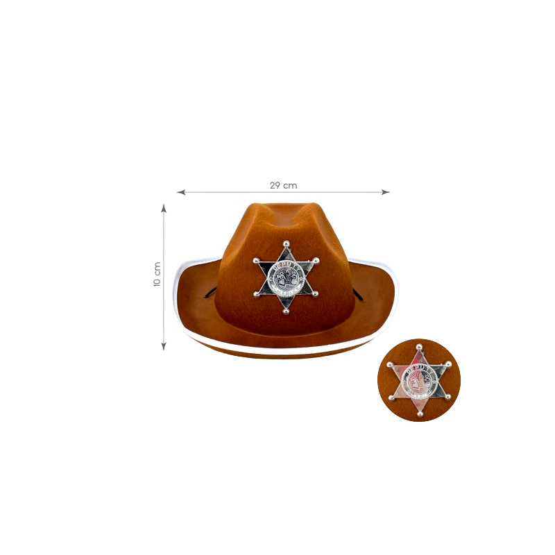SOMBRERO SHERIFF EN MARRÓN
