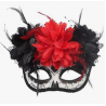 MÁSCARA DE FLORES HALLOWEEN NEGRA