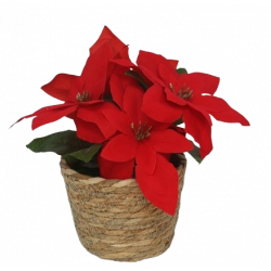 FLOR DE PASCUA ARTIFICIAL EN MACETA