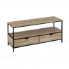 MUEBLE TV CON 2 CAJONES - ACERO NEGRO