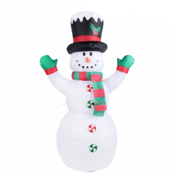 MUÑECO DE NIEVE HINCHABLE CON LED - 240CM