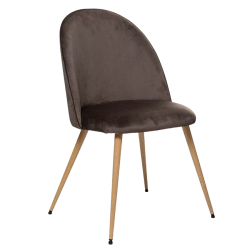 SILLA SLANO DE TERCIOPELO MARRÓN