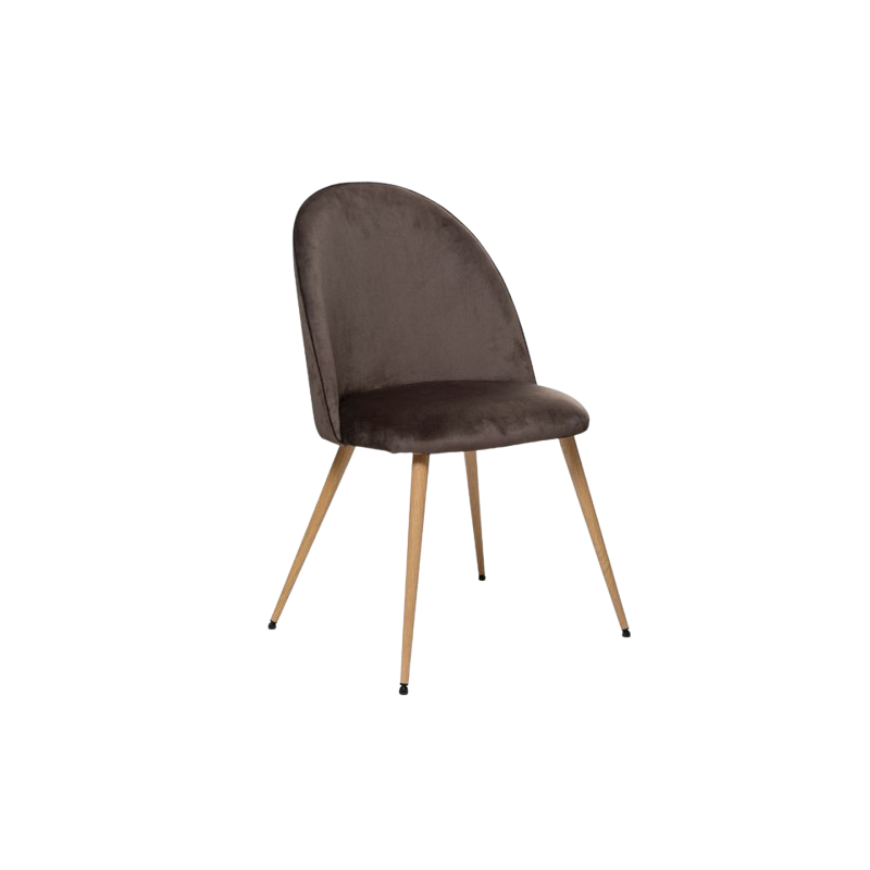 SILLA SLANO DE TERCIOPELO MARRÓN