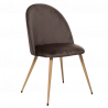 SILLA SLANO DE TERCIOPELO MARRÓN