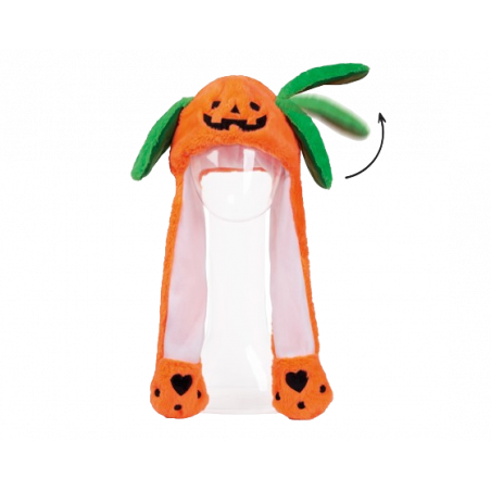 GORRO DE OREJAS MÓVILES  - CALABAZA