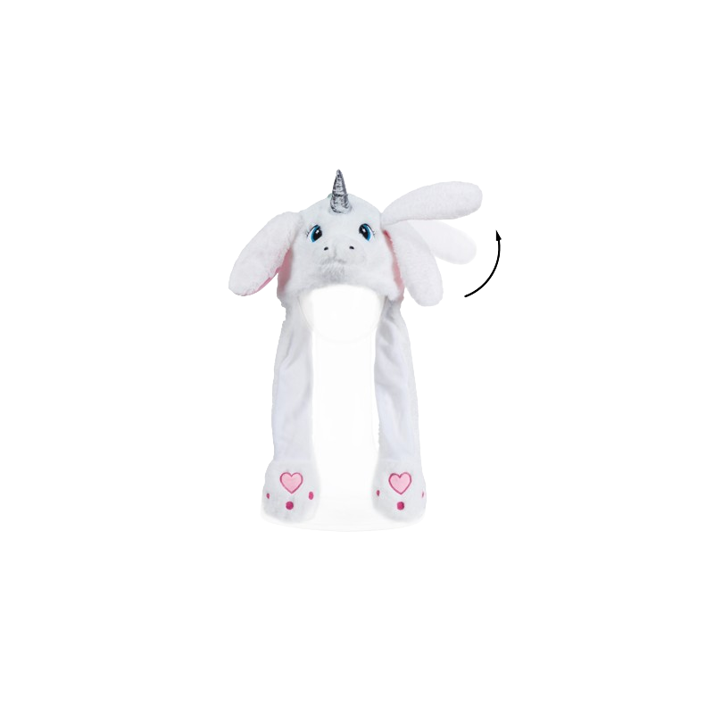 GORRO DE OREJAS MÓVILES  - UNICORNIO